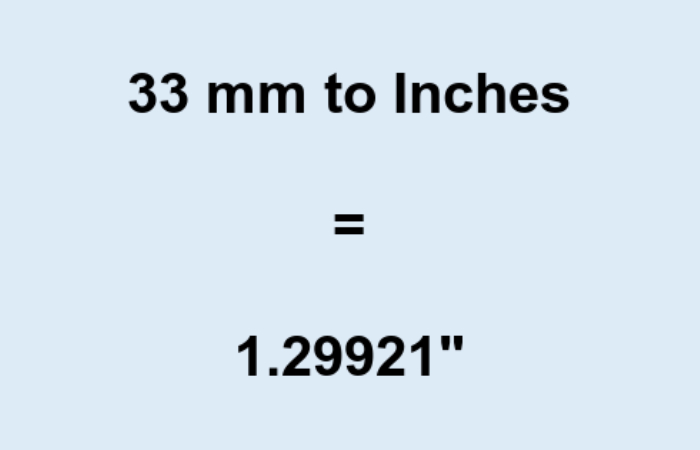 Convert 33MM to Inches In words