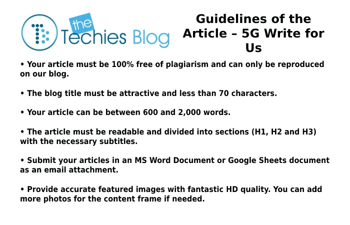 Guidelines of the Article – 5G Write for Us