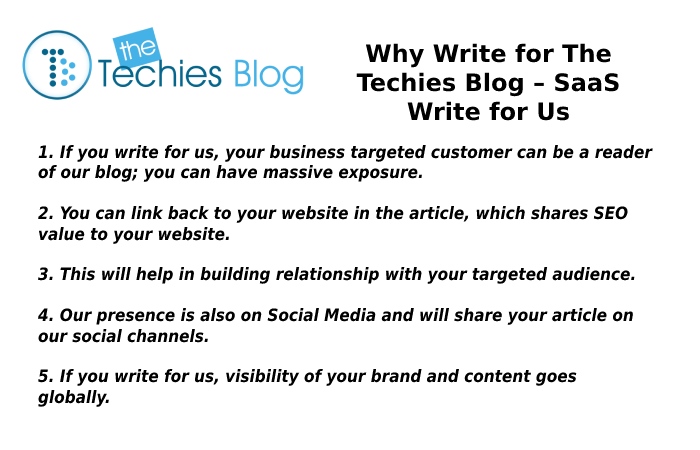 Why Write for The Techies Blog – SaaS Write for Us
