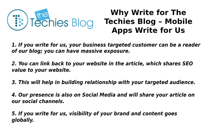 Why Write for The Techies Blog – Mobile Apps Write for Us