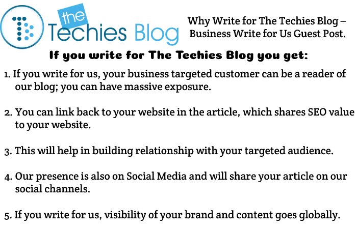 Why Write for The Techies Blog –  Business Write for Us Guest Post.