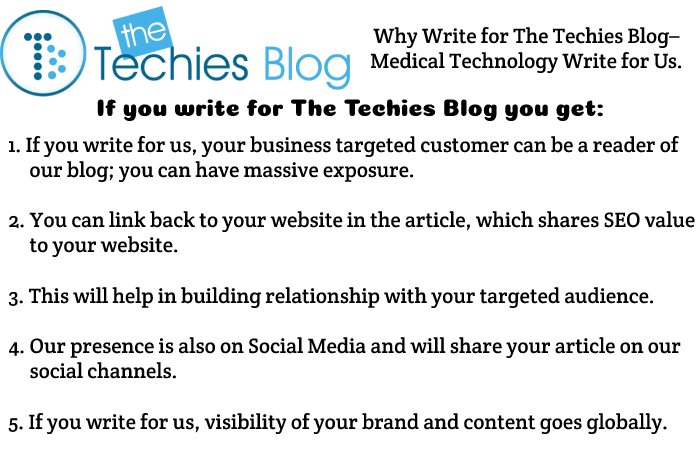 Why Write for The Techies Blog– Medical Technology Write for Us.