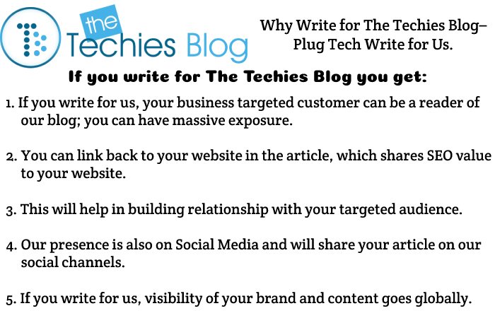 Why Write for The Techies Blog– Plug Tech Write for Us.