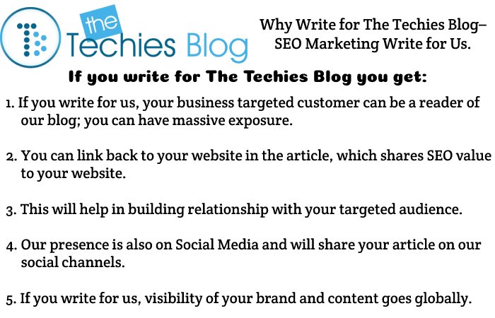 Why Write for The Techies Blog– SEO Marketing Write for Us.
