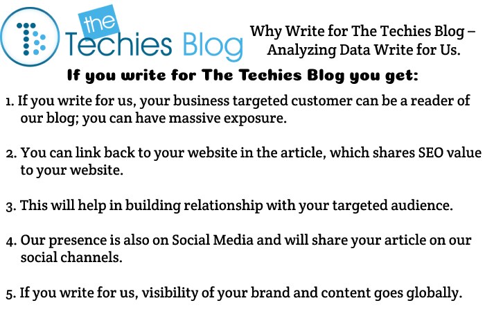 Why Write for The Techies Blog –  Analyzing Data Write for Us.